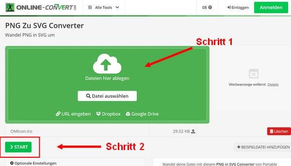 Icon in Thrive Architect - Converter Schritt 1 und 2