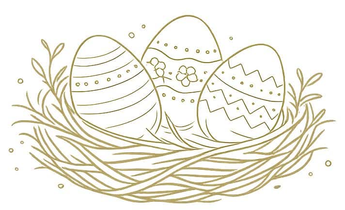 Osternest Cremefarben